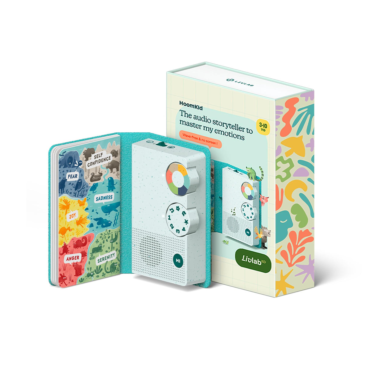 HoomKid Story Box packaging highlighting eco design for screen-free play