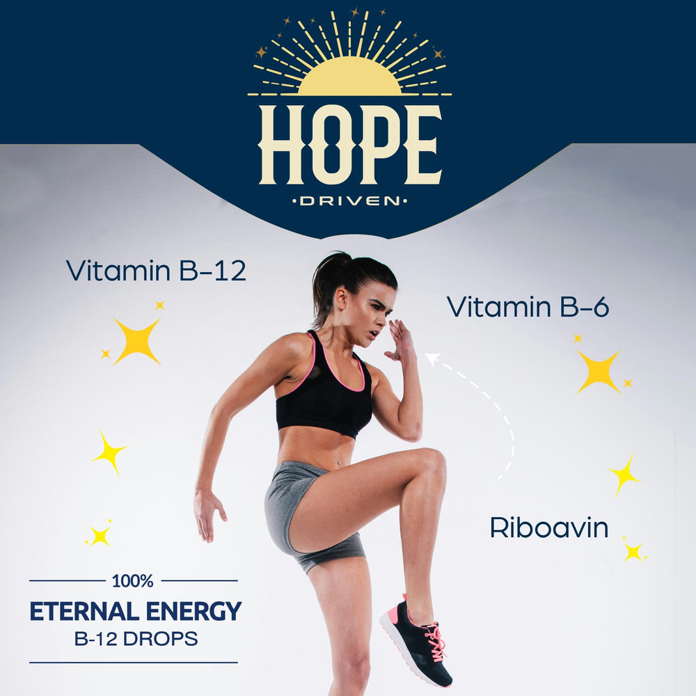 Hope Driven Eternal Energy dropper closeup highlighting precise 1 mL dosing for easy use