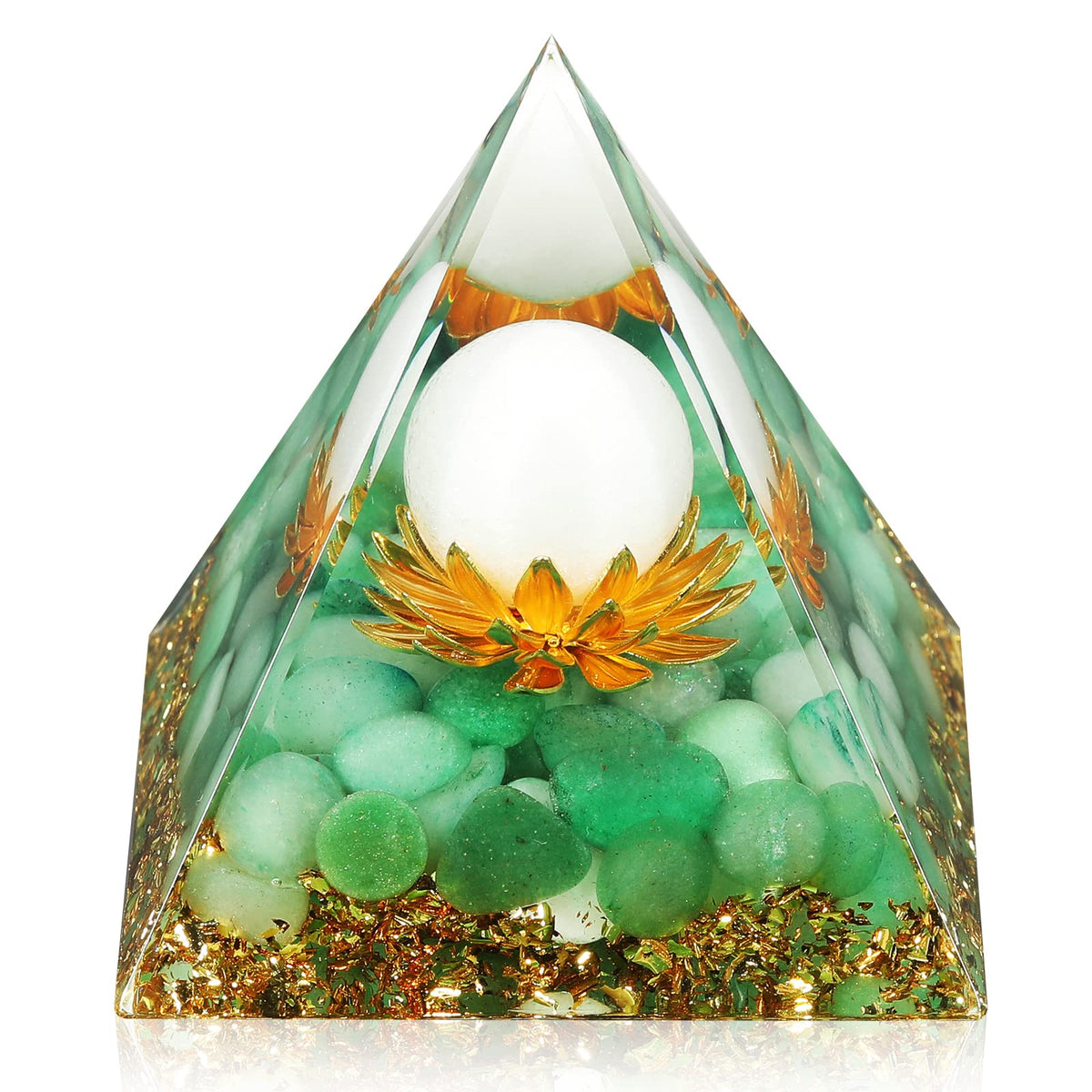 Hopeseed Orgone Pyramid with Flower of Life design promoting balanced energy for daily living