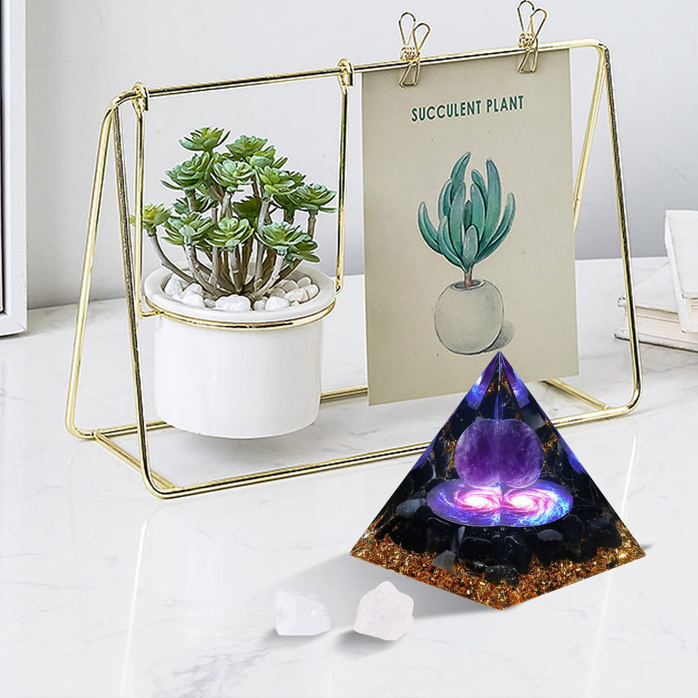 Hopeseed Orgone Pyramid meditation set supports focused breathing and inner calm