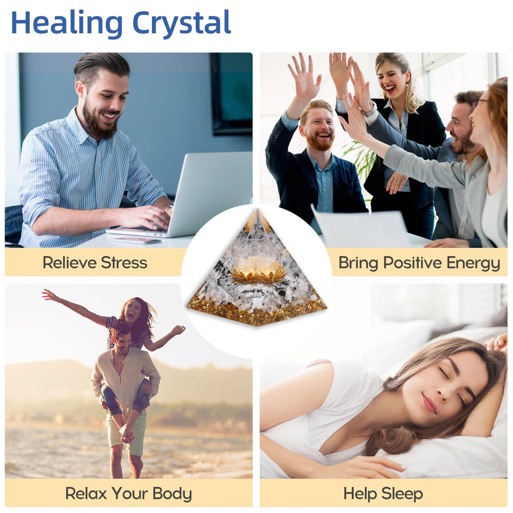 Hopeseed Orgone Pyramid natural resin base for durability.