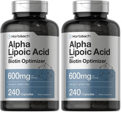 Horbäach Alpha Lipoic Acid 600mg bottle front view for everyday wellness.