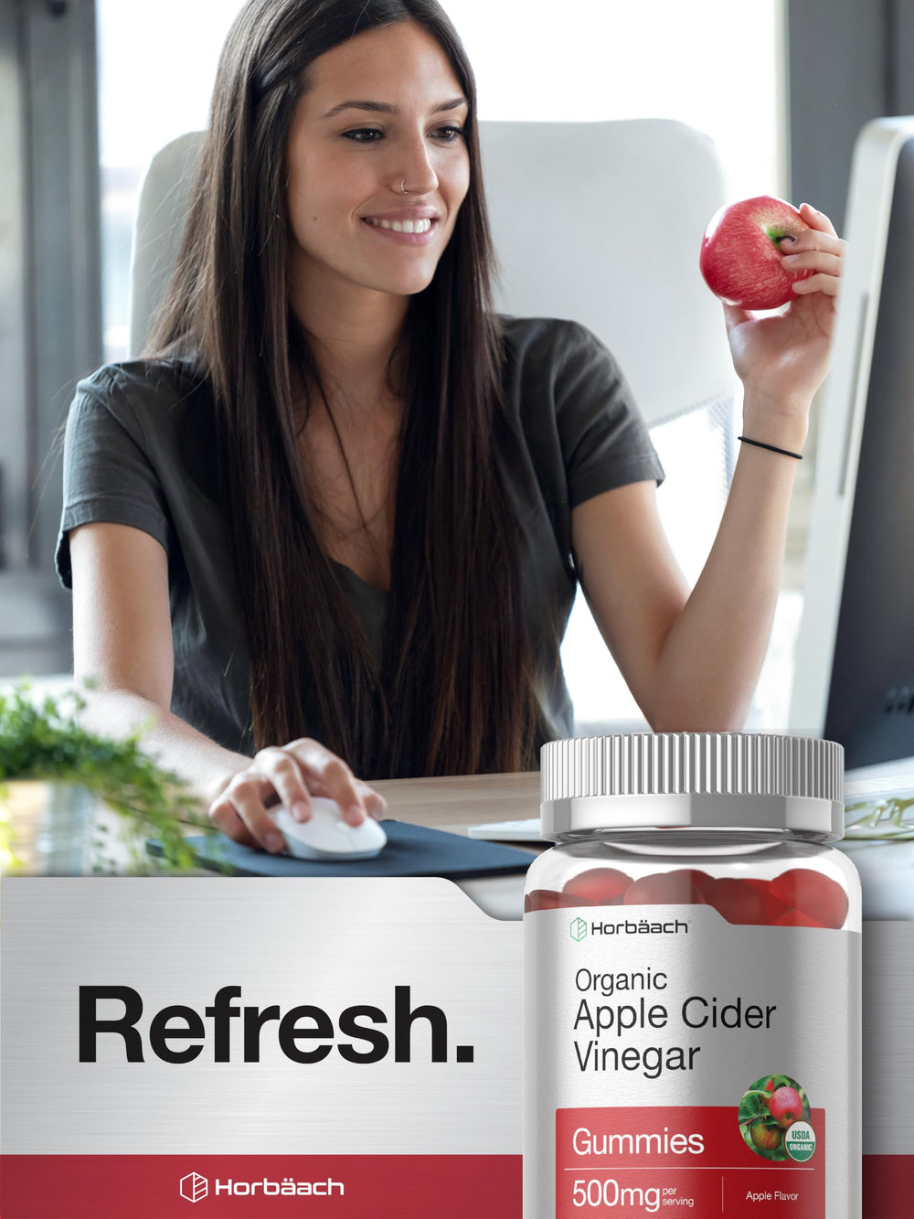 Horbäach vegan-formula gummies with plant-based pectin for clean ingredients.