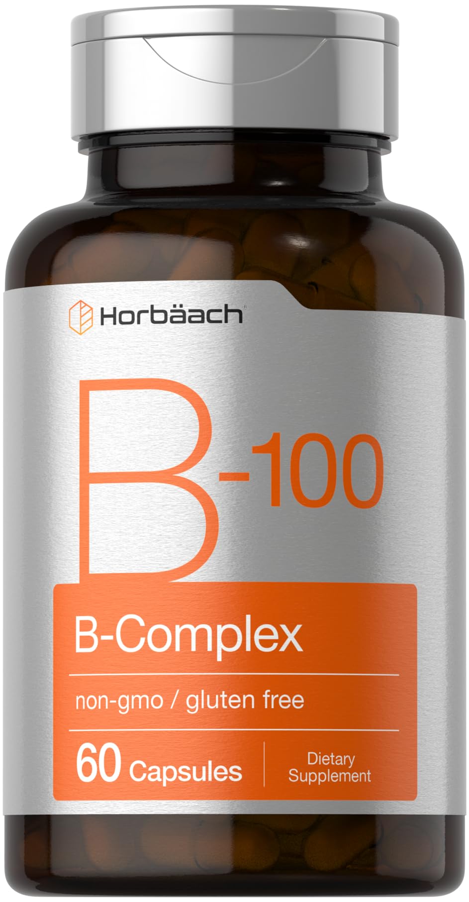 Horbäach B-100 Complex bottle front view for daily wellness support