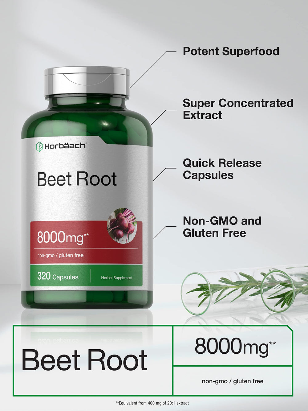 Horbäach Beet Root Powder Capsules Closeup – earthy capsule texture and color.
