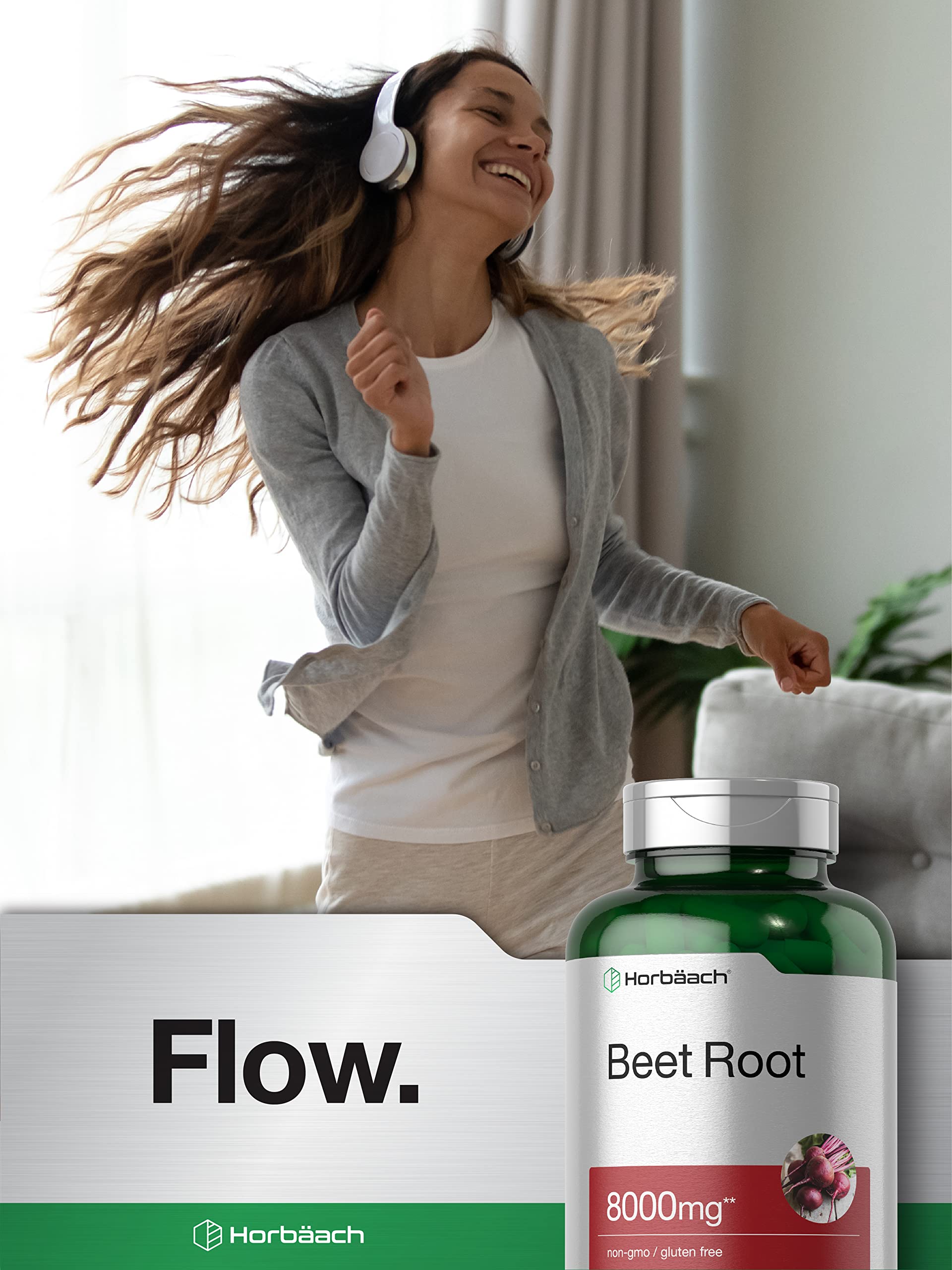 Horbäach Beet Root Capsules in Hand – portable wellness option for on-the-go use.