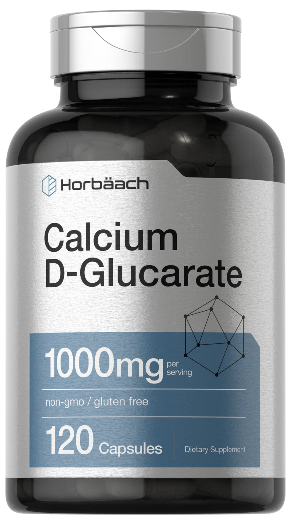 Horbaach Calcium D-Glucarate 1000mg bottle for daily routine support