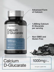 Horbaach Calcium D-Glucarate gluten-free label emphasizes allergen-free formula