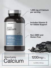 Horbäach Calcium D3 5000 IU softgels bottle demonstrates supplementation.