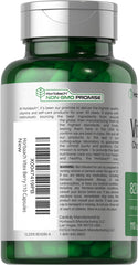 Horbäach Vitex Berry 820mg dried chasteberry detail with natural flavonoids