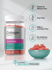 Horbäach collagen gummies being poured into a hand