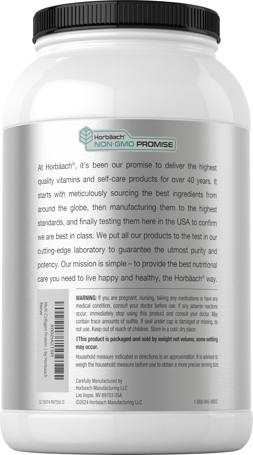 Horbaach collagen powder scoop beside a shake for post-workout use.