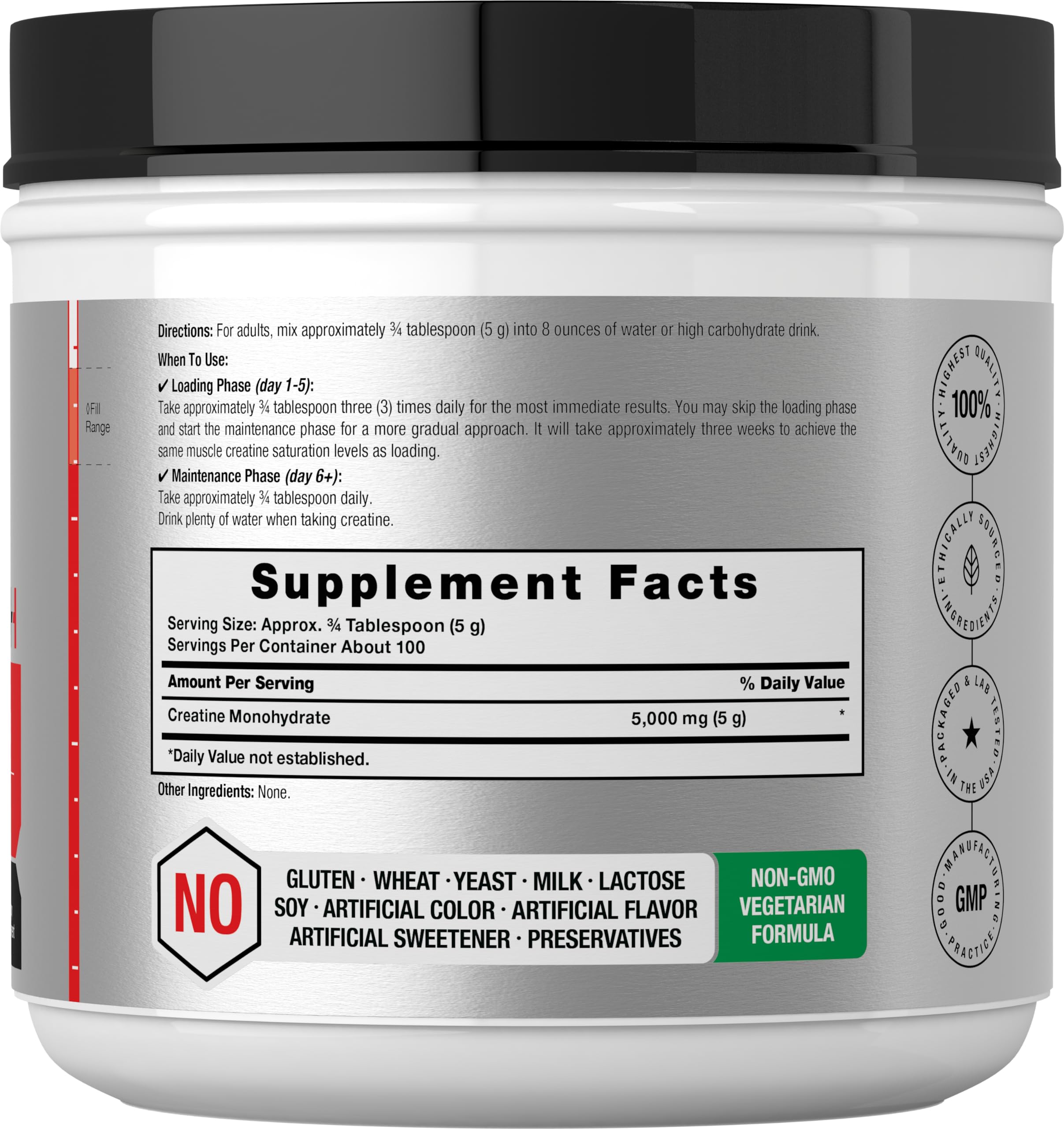 Horbäach Creatine Monohydrate powder micronized for smooth mixing.
