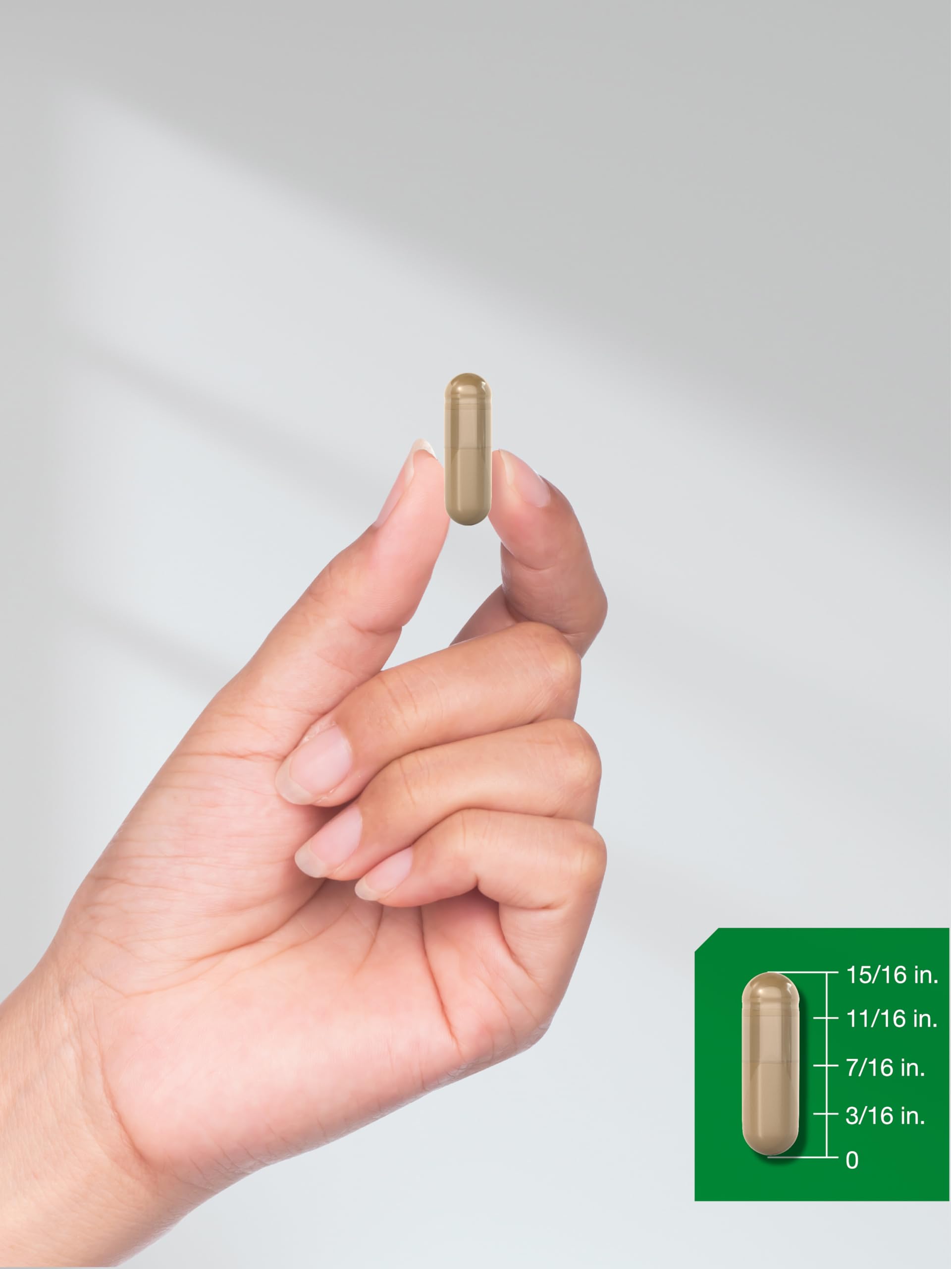 Horbäach daily dosing capsule demonstrates easy routine for wellness.