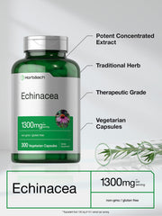 Horbaach Echinacea Extract label highlights vegan and non-GMO attributes