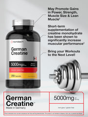 Product label details Creapure, gluten-free, and non-GMO attributes on Horbaach