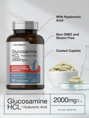 Caplets from Horbäach Glucosamine HCL bottle ready for daily use.
