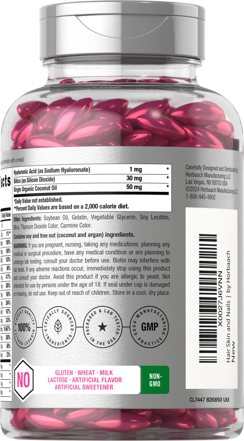 Horbäach gluten-free and non-GMO label signaling clean ingredients