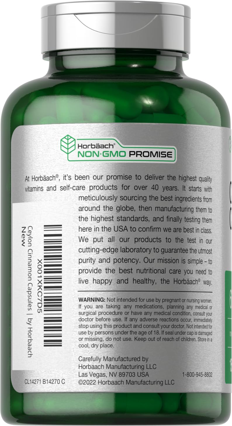 Horbäach gluten-free non-gmo label on bottle signals natural ingredients and dietary compatibility.