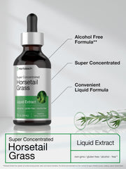 Horbaach Horsetail extract label close-up highlighting gluten-free and non-GMO