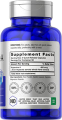 Horbäach Huperzine A bottle label showing non-GMO and gluten-free claim.