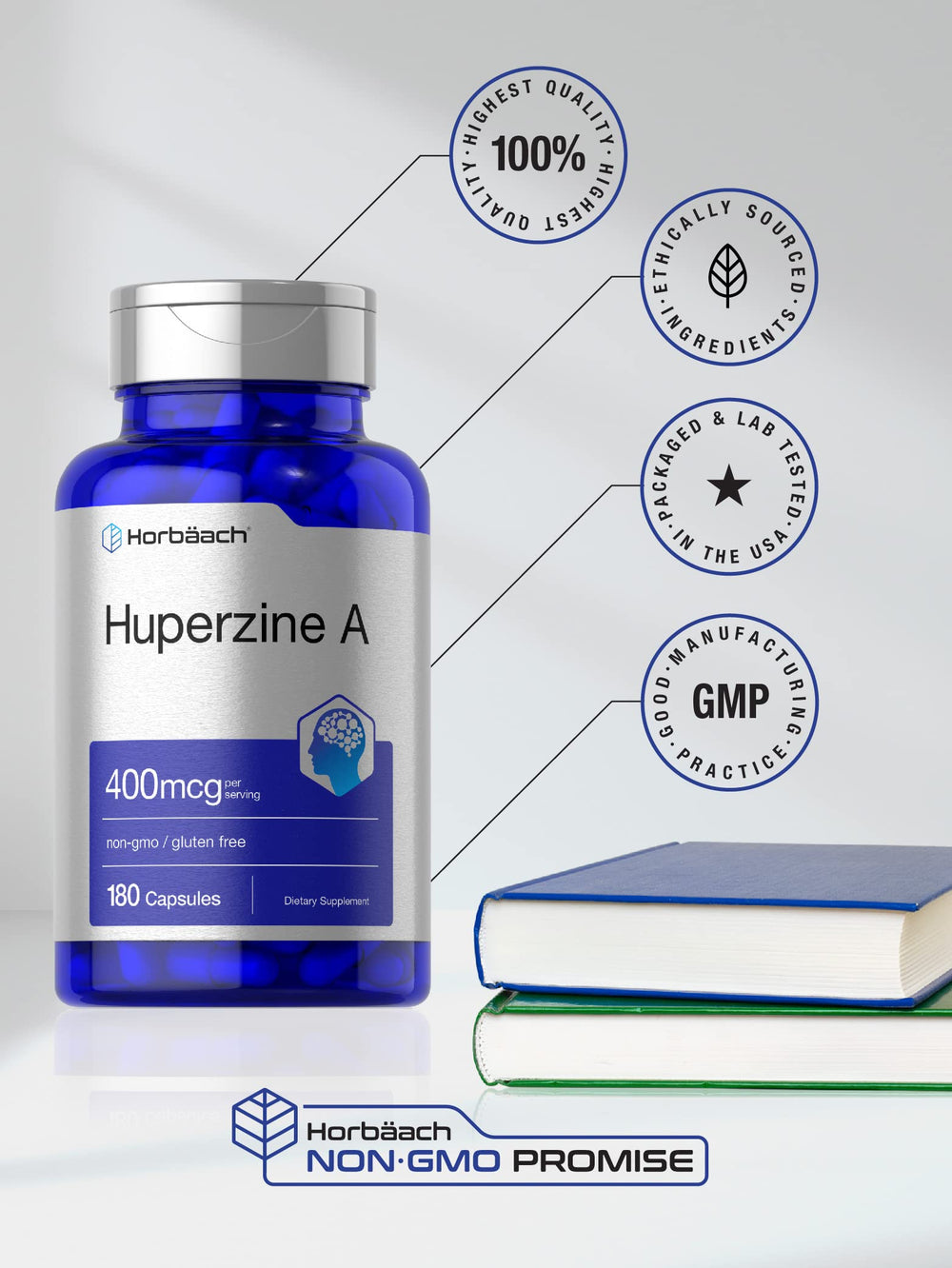 Horbäach Huperzine A with water for daily routine.