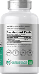 Horbäach Hyaluronic Acid Capsules pour showing easy-to-swallow capsules for daily use.