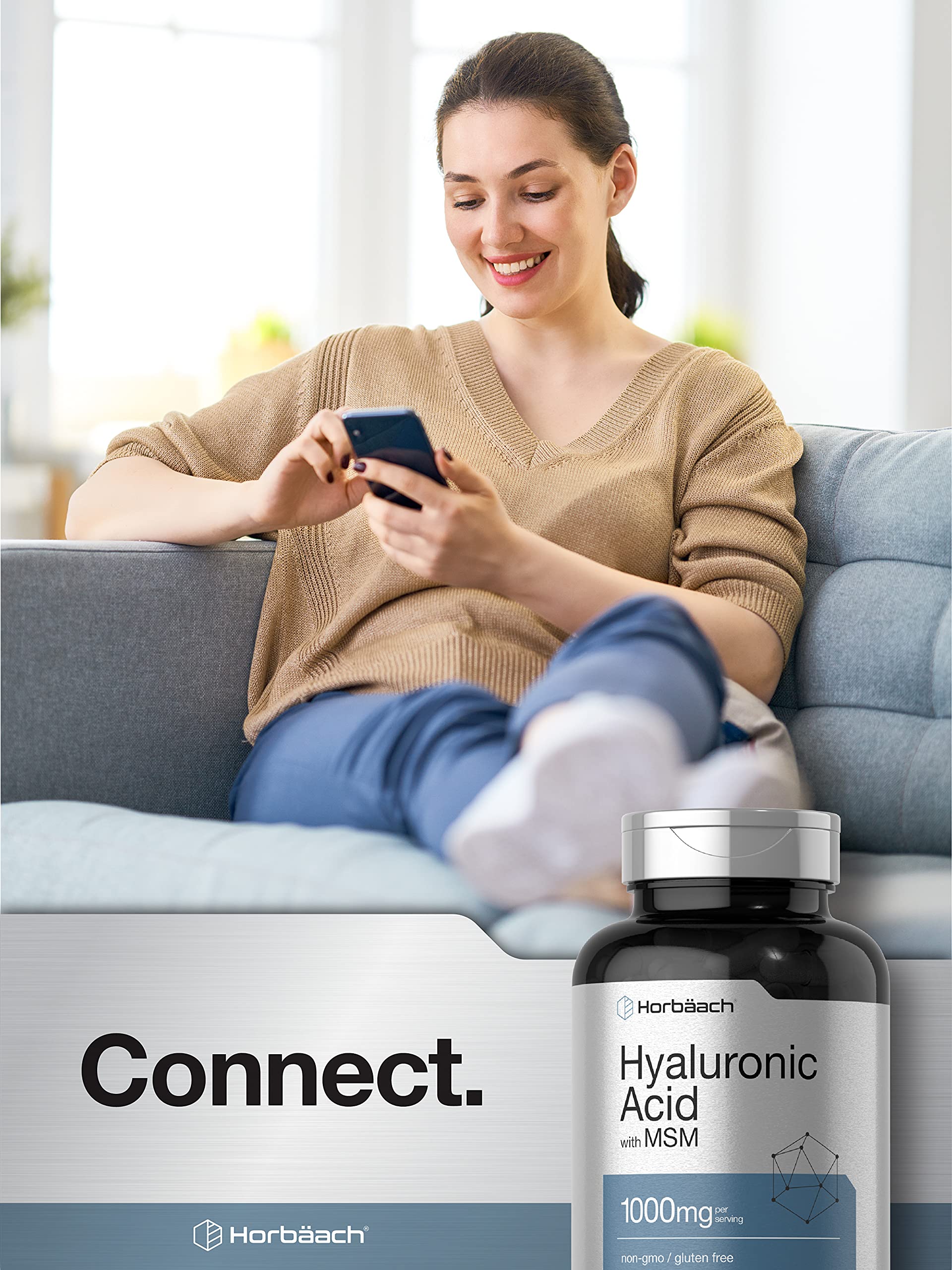 Serving capsule shown for quick, measured daily intake.