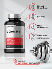 Horbaach L Citrulline label details emphasize purity and non-GMO ingredients.