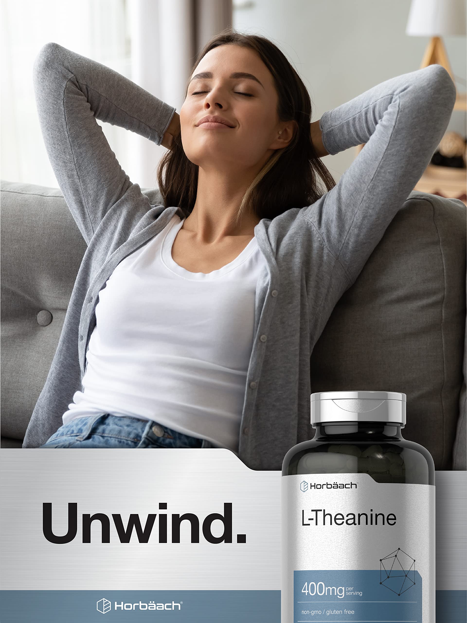 Evening routine with Horbäach L-Theanine 400mg for relaxed evenings.