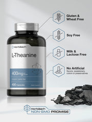 Packaging shot highlights purity and quality from Horbäach L-Theanine 400mg.
