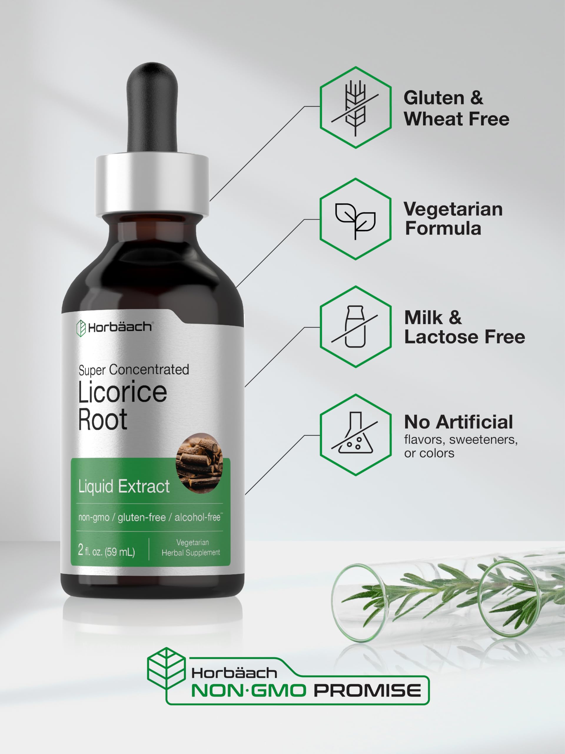 Gluten-free and non-GMO Horbaach Licorice Root Extract packaging