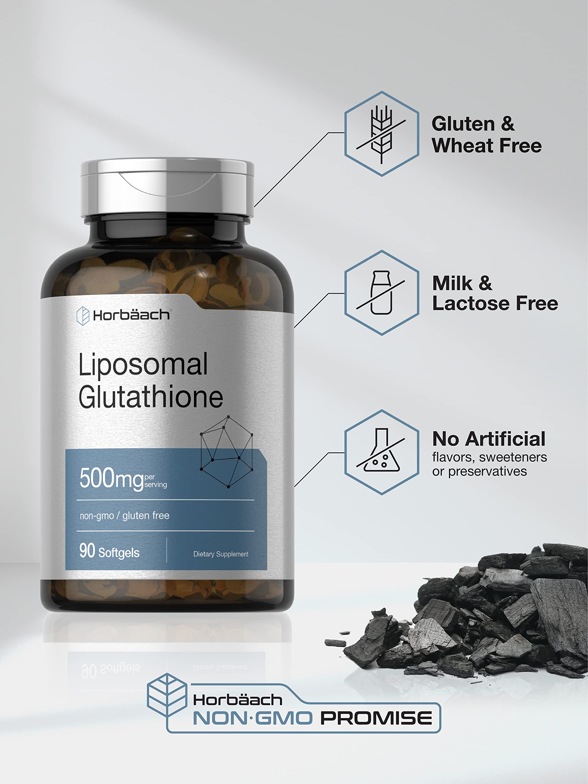 Horbaach Liposomal Glutathione lab-tested label showing quality.