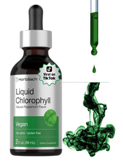 Horbäach Liquid Chlorophyll Drops bottle with pour for convenient daily greens boost