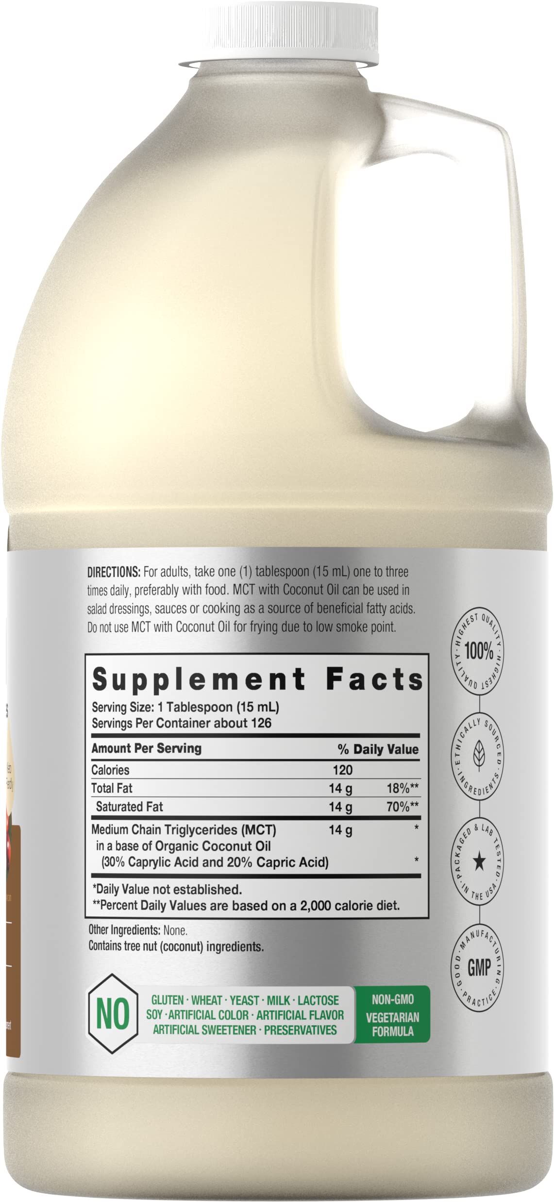 Horbäach MCT oil bottle on kitchen shelf highlighting keto-friendly formula