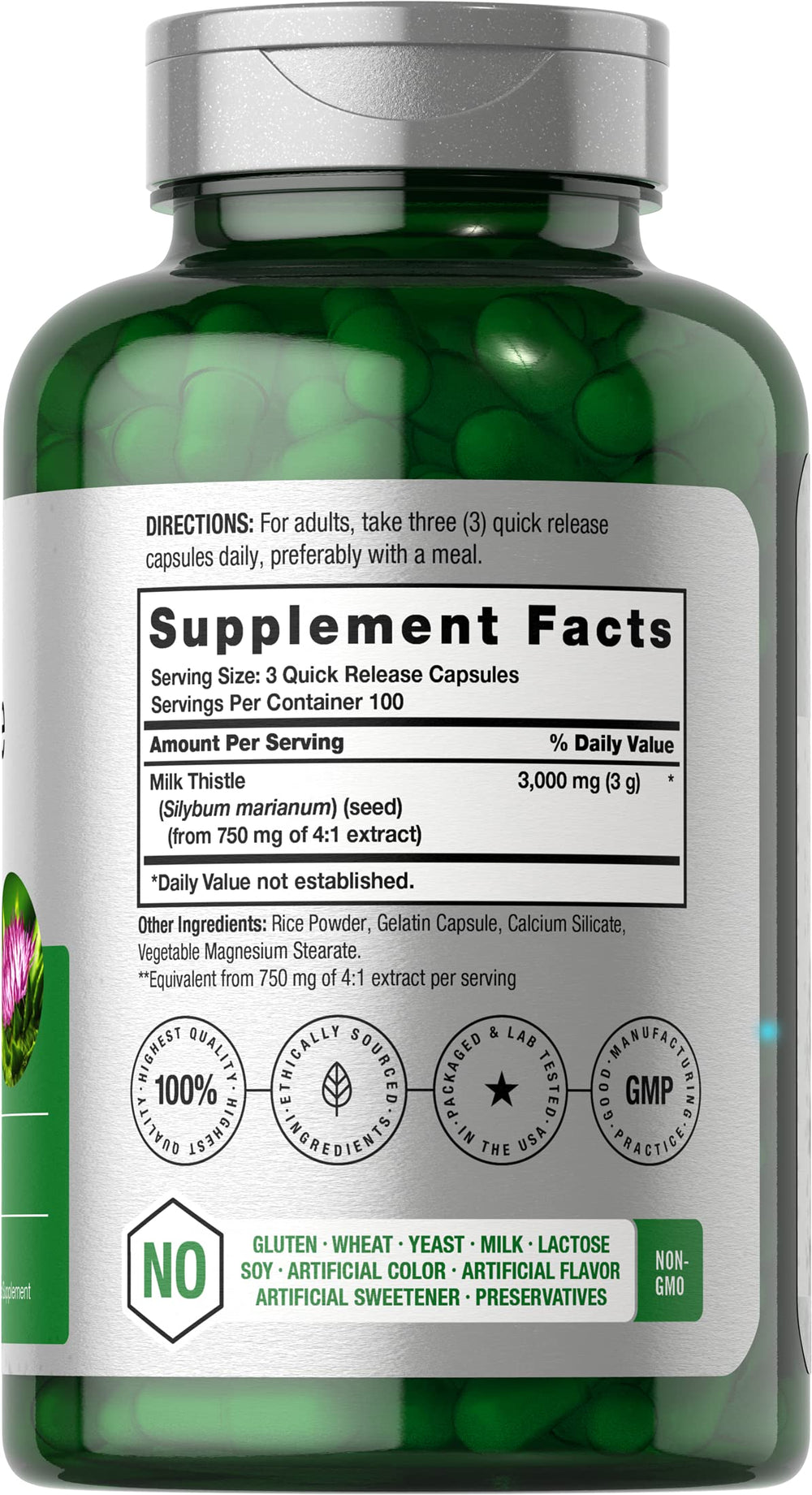 Horbäach Milk Thistle capsules arranged for easy daily supplementation.
