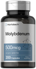 Horbaach Molybdenum supplement bottle for daily mineral support.