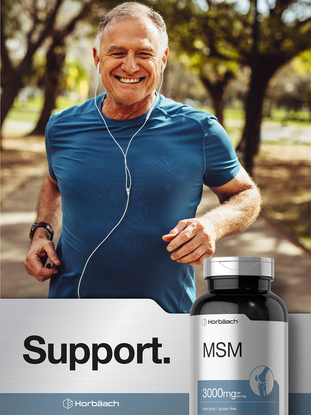 Horbäach MSM lab-tested seal ensures trusted ingredients and quality.