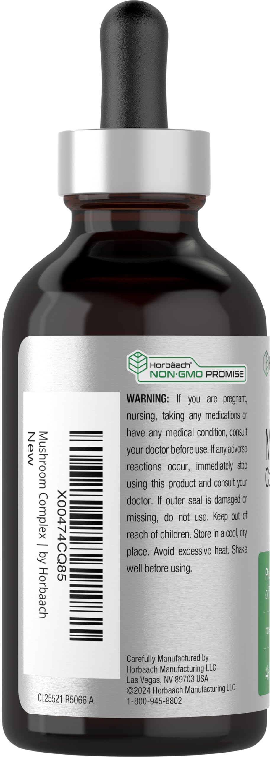 Horbäach Mushroom Complex dropper cap demonstrates mess-free, precise dosing.