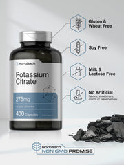 Horbaach potassium citrate label front showing potency and product name.