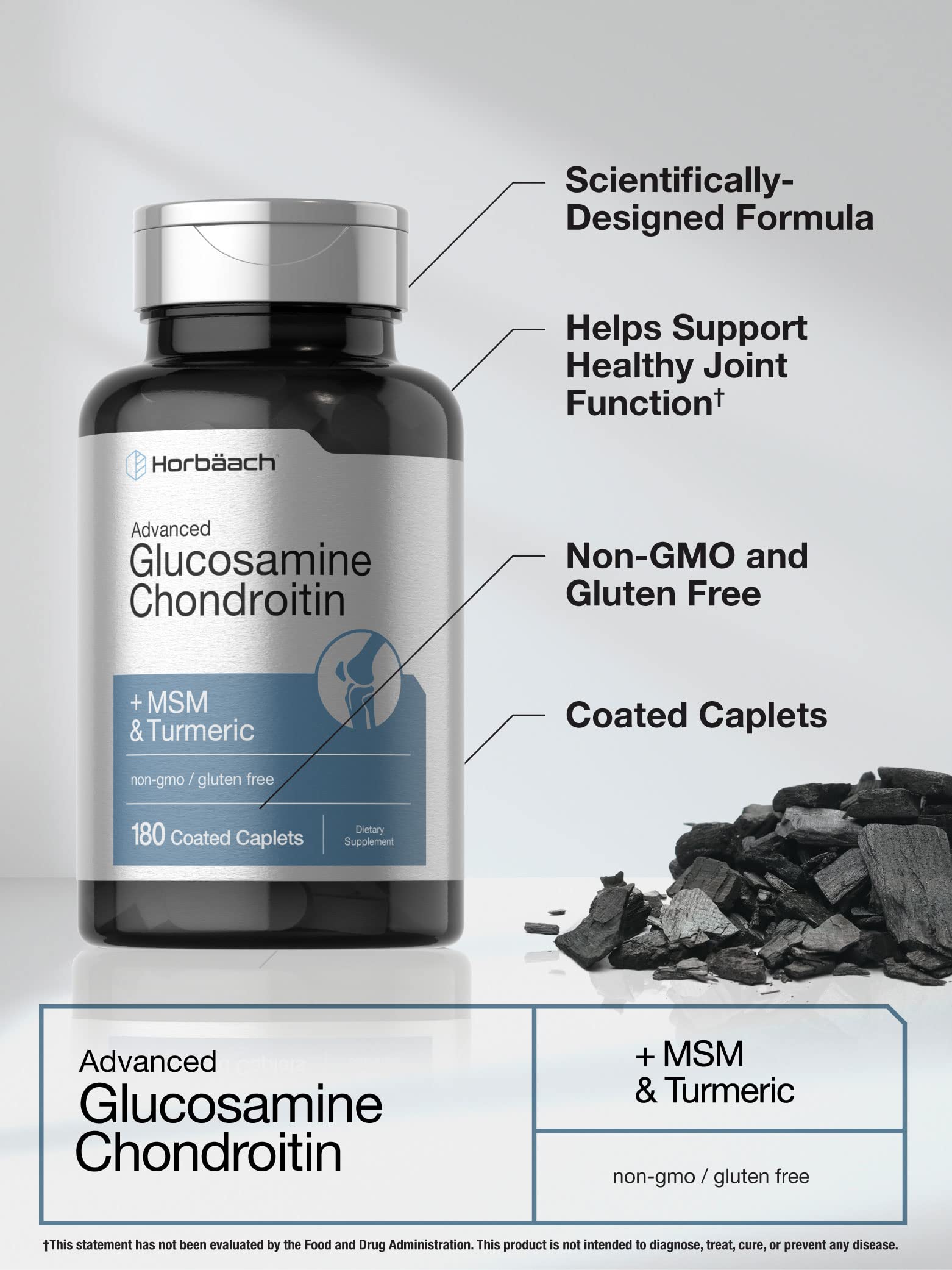 Horbäach proprietary blend showcases Boswellia Serrata, Hyaluronic Acid and Collagen