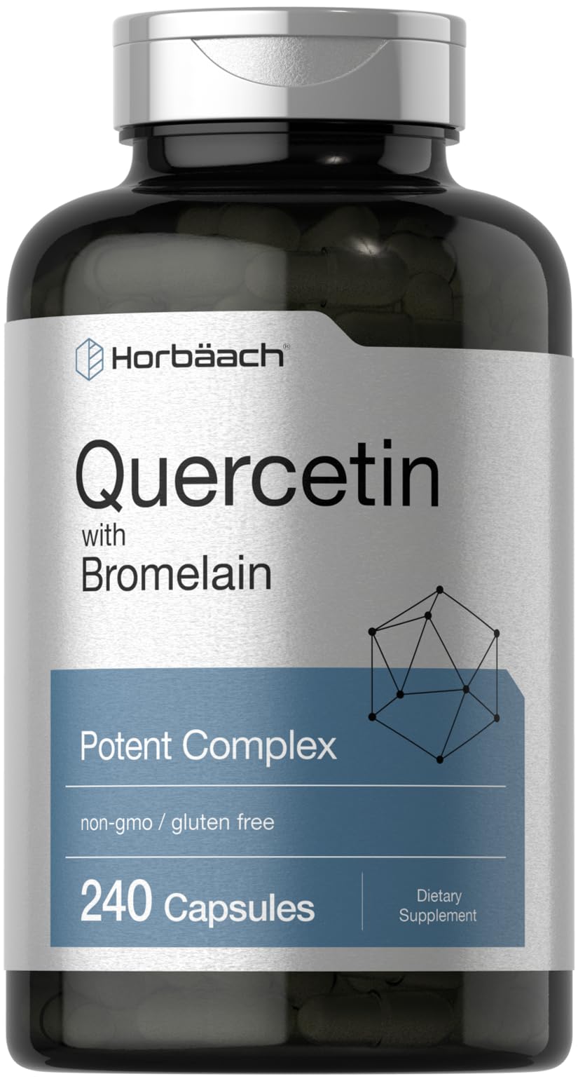 Horbaach Quercetin with Bromelain bottle front for daily wellness support