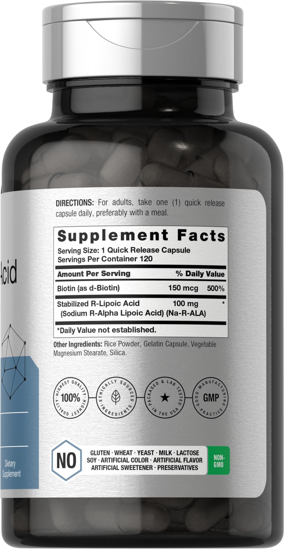 Horbaach R-Lipoic Acid capsules quick-release for easy daily dosing