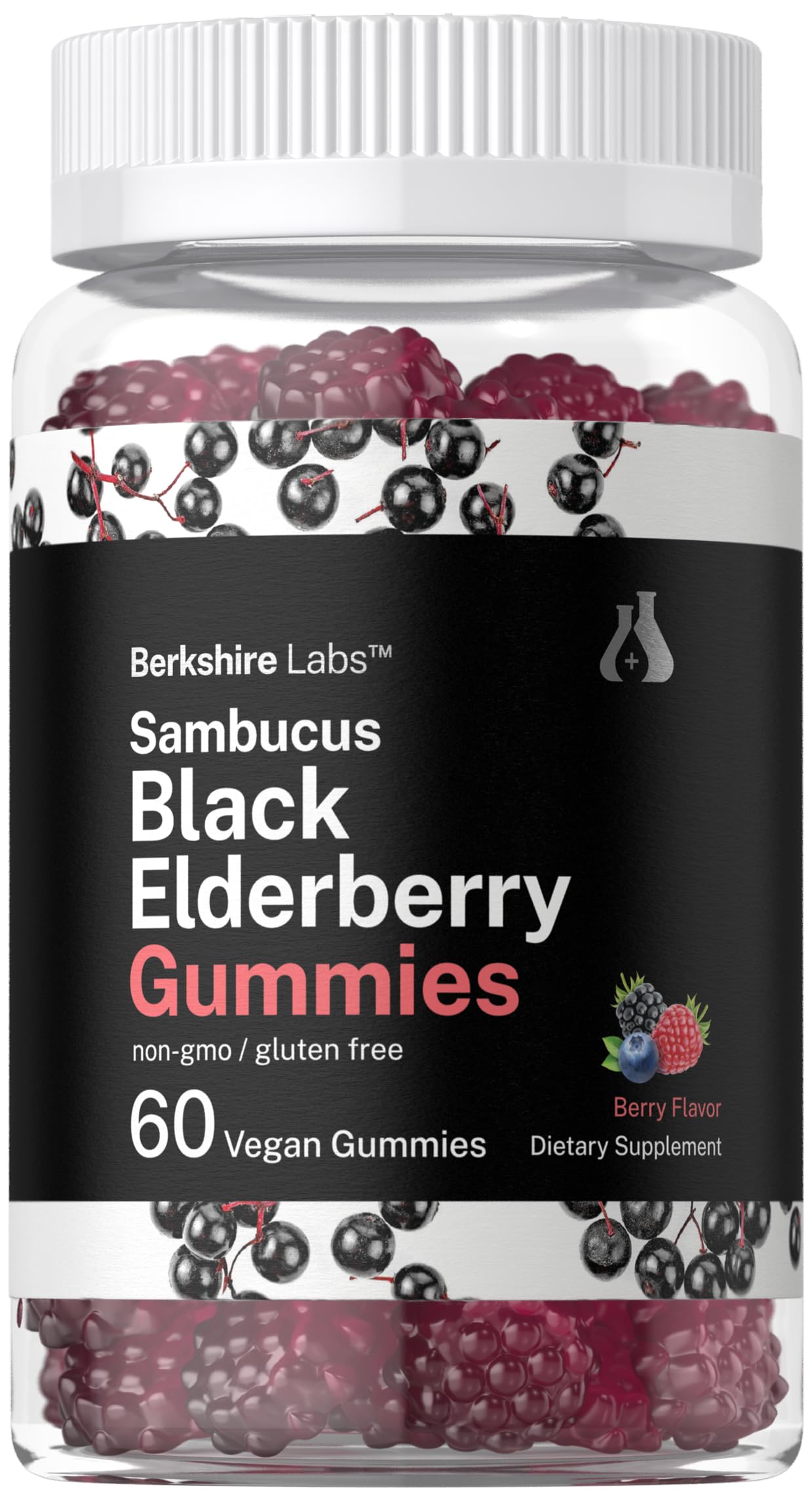 Horbaach Sambucus elderberry gummies bottle for daily wellness.