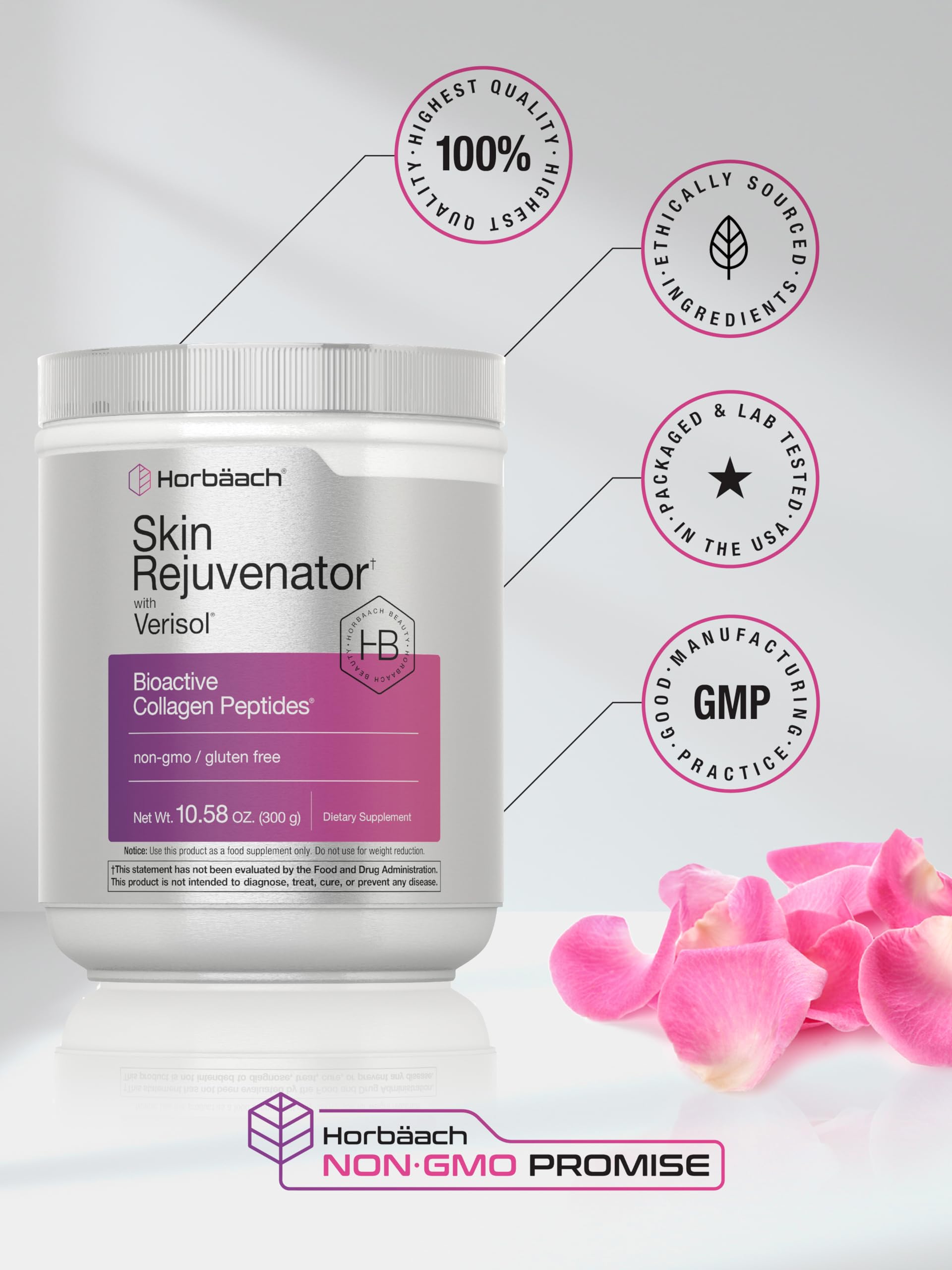 Horbäach Skin Rejuvenator mixing into a drink for convenience