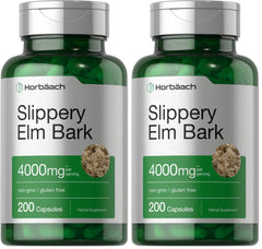 Horbäach Slippery Elm Bark Capsules bottle for daily wellness.