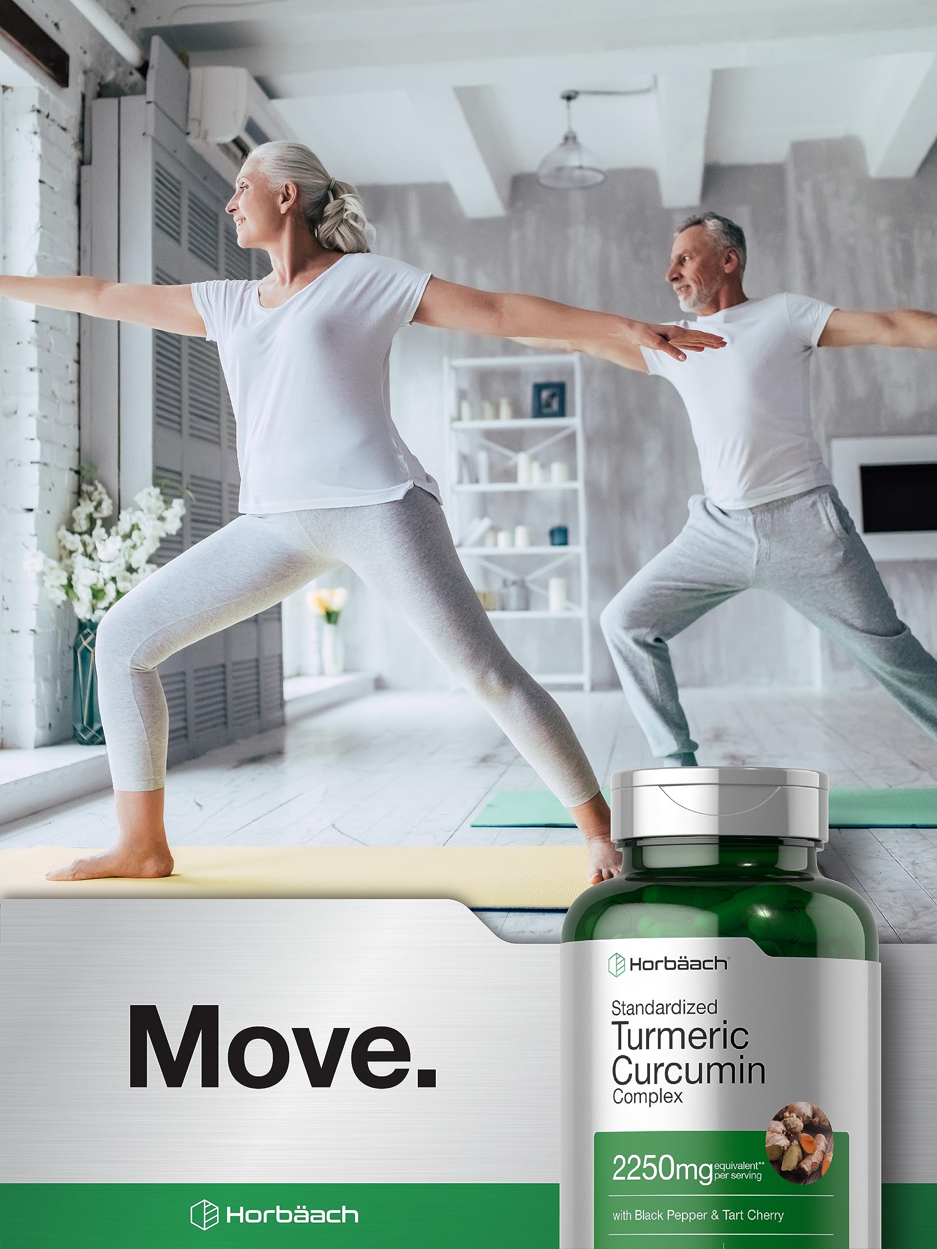 Horbäach Turmeric Curcumin Non-GMO Gluten Free seal close-up signals purity.