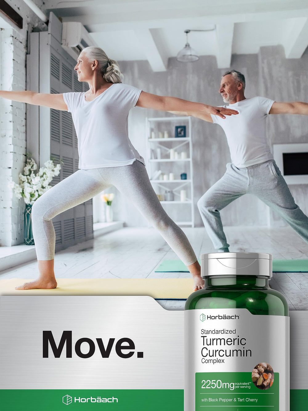 Horbäach Turmeric Curcumin Non-GMO Gluten Free seal close-up signals purity.