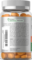 Horbäach turmeric gummies ingredients panel emphasizing vegan pectin base.