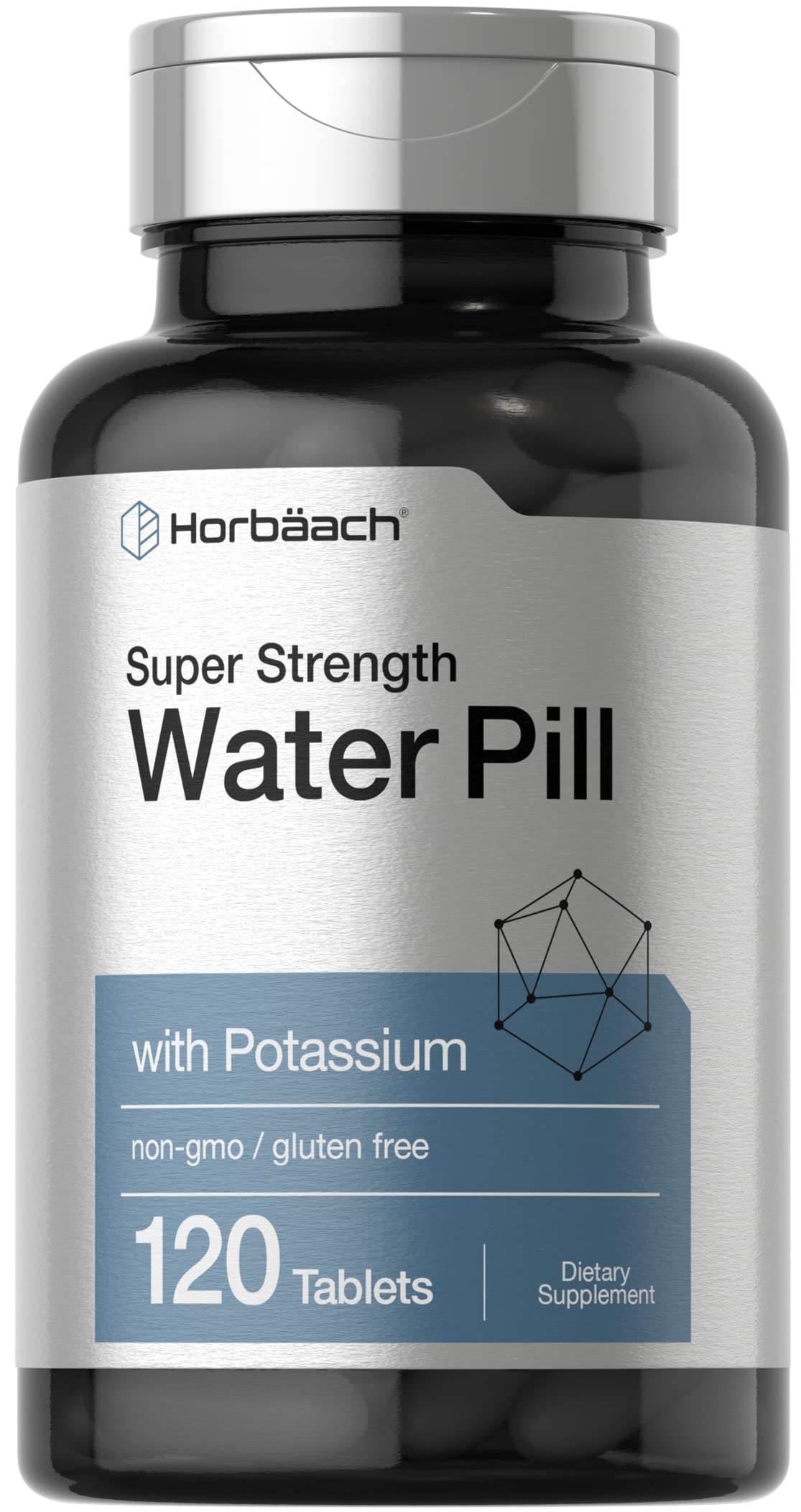 Horbaach Water Pills bottle front for daily hydration support